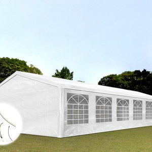 Šator za zabave 6x12m, PE cerada, bijela