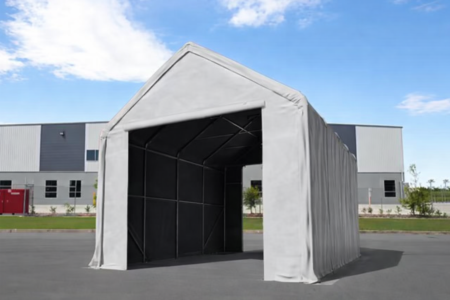 Šatorska hala Everest 5x8m, PRIMETex cerada, siva, sa strukturnom analizom