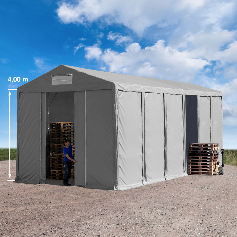 Šator za skladištenje Professional 5×10 m, PVC cerada, 3,60m bočna visina – klasik